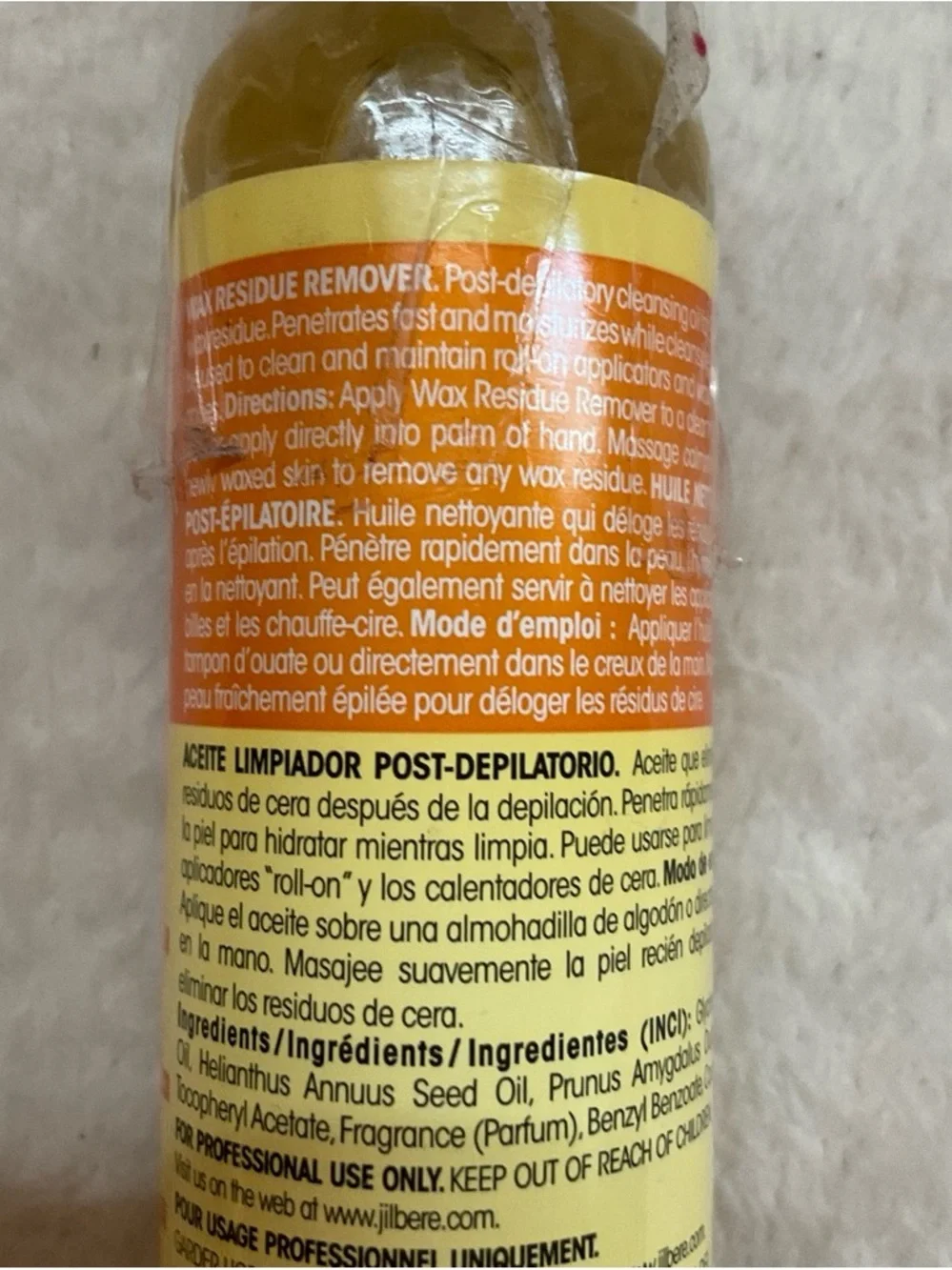 Suddenly Smooth Wax Residue Remover - Yellow Bottle
